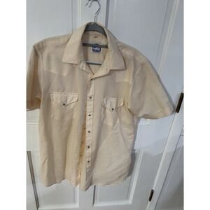 Miller Western Wear Mens Vintage snap short sleeve shirt 16.5 size